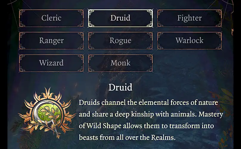 baldur's gate 3 druid