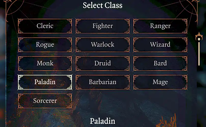 Baldur's gate 3 character creation classes