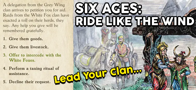 six ages ride like the wind intrigue