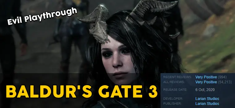 baldur's gate evil playthrough