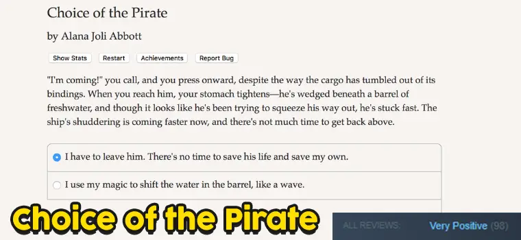 pirate interactive novel