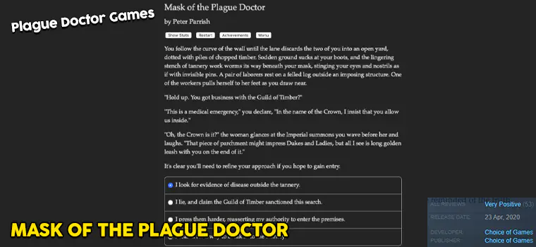 mask of plague doctor