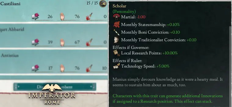 imperator rome scholar